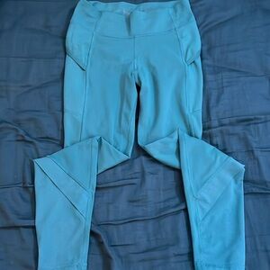 Green mesh leggings